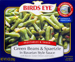 Green bean has more vitamin b6, folate, vitamin b2 and fiber, however spätzle is richer in selenium, vitamin k, vitamin c and phosphorus. Birds Eye Green Beans Spaetzle In Bavarian Style Sauce Birds Eye 14500007933 Customers Reviews Listex Online