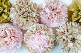 Diy paper pom pom flowers. How To Make Gorgeous Tissue Paper Pom Poms Multicolor