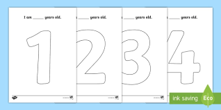 Numbers in an ancient style. Age 1 To 10 Big Numbers Coloring Pages Teacher Made