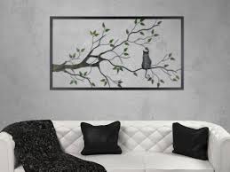 Gilde Wandbild Aus Metall Katze Auf Baum Raumzutaten 79 00 Wanddeko Wohnzimmer Wanddeko Wandbilder