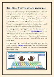 Free typing test typing games for kids. Benefitsoffreetypingtestsandgames By Aalfatyping Issuu