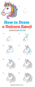 Enjoy this video to make and color your favorite cute drawings using cartoon drawing and sketching supplies given below. How To Draw A Unicorn Emoji Really Easy Drawing Tutorial Unicorn Drawing Drawing Tutorial Easy Cute Easy Drawings