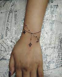 A tattoo that wraps around like a bracelet. Charm Bracelet Tattoo Ideas