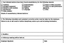 Employee Warning Notice Form Write Up Template | TemplateZet