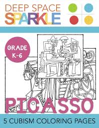 Pablo picasso and his good friend, georges braque, invented a new way of painting called cubism. Picasso Cubism Coloring Pages Deep Space Sparkle
