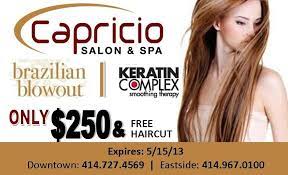 Brazilian Blowout 250 Free Haircut Capricio Salon Spa In Milwaukee Wi Via Prohairtools Com Spa Specials Spa Salon Free Haircut