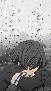 Download 1600x2560 anime boy cat raining scenic sad. Sad Anime Rain Wallpapers Wallpaper Cave