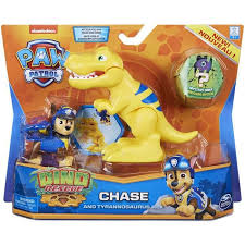 Le courageux chien pompier de l'équipe est un dalmatien, il est très nerveux, il a 6 ans et il est toujours prêt pour l'action. Set Pat Patrouille Dino Chien Chase Et Son Tyrannosaurus Un Dinonaure Mystere Figurine Chien Cdiscount Jeux Jouets