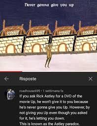 Share the best gifs now >>> Astley Paradox Rickroll Know Your Meme