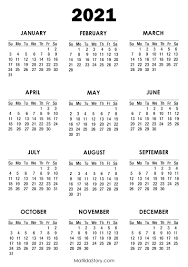 Free printable 2021 calendar in word format. 2021 Calendar Printable Free White Sunday Start Matildastory Com