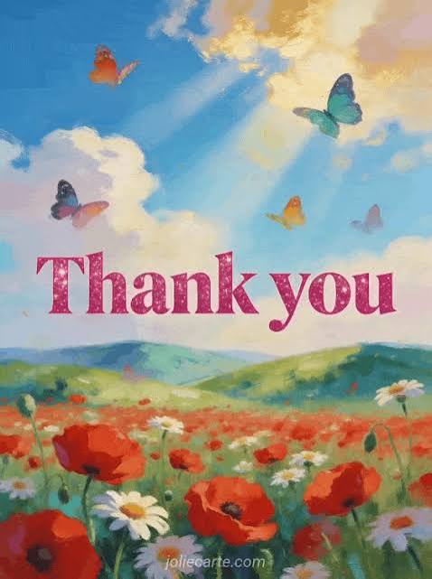 🌻 Thank you - Free greeting card - JolieCarte
