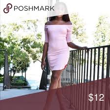 Pink Off The Shoulders Dress Dresses Clothes Design Tight Dresses