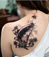 Found On Bing From Www Pinterest Com Badger Tattoo Flower Tattoo Shoulder Tattoos