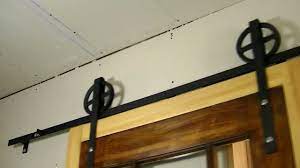 Youtube Custom Interior Flat Track Sliding Barn Door Diy Sliding Doors Interior Barn Door Barn Doors Sliding