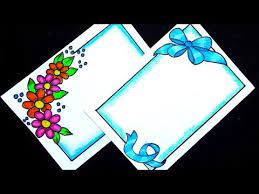 flowers ribbon easy border design on paper for project work paper border design by priya creations paper art design paper background design borders for paper