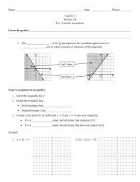 Where to download algebra 2 linear functions answer key. Section 2 8 Two Variable Inequalities