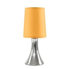 Trumpet 31cm Table Lamp Minisun Base Colour Chrome Shade Colour Mustard Bulb Included No Touch Table Lamps Table Lamp Tripod Table Lamp