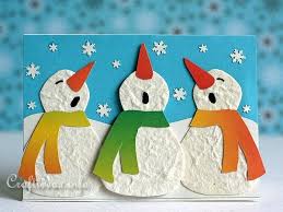 3 easy snowman christmas card ideas | christmas craft for kids i hope you have enjoyed this today i'm painting a holiday card. Christmas And Winter Card Craft Snowman Trio Card