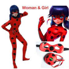 Ladybug Girl Costume Woman Cosplay Marinette Cartoon Tight Fitting Clothes Amp Woman Kids Costumes Girls Fancy Dress Halloween Costumes Halloween Fancy Dress