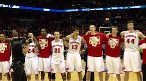 wisconsin mens basketball the bradley center sings varsity