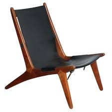Teak And Leather Sling Back Lounge Chair By Kristiansson Sweden 1960 S Sleek And Modern Teak And Leather Loung Vintage Lounge Chair Herringbone Chairs Chair