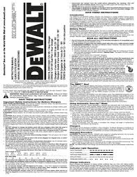 Esperé varios meses hasta que salió una buena promoción en el precio de este producto, lo cual se convierte en un excelente valor por el dinero invertido. Dewalt Dw9216 Instruction Manual Manualzz