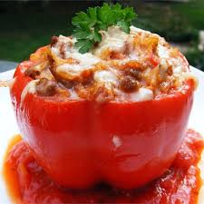 Bolognese Stuffed Bell Peppers Recipe Stuffed Peppers Peppers Recipes Stuffed Bell Peppers
