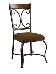 Acme Furniture Acme 72252 Hakesa Side Chair Cherry Antique Black Set Of 2 Black Metal Dining Chairs Dining Chairs Chair