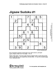Free printable sudoku 6 per page lejardindutemps com. Fillable Online Challenging Jigsaw Sudoku By Krazydad Volume 1 Book 20 Fax Email Print Pdffiller