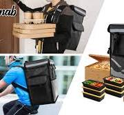 Trunab Insulated Food Backpack with 2 Side Support Boards and 3 Inner  Spaces, Top & Front Loading Waterproof Delivery Bag for Bike Delivery, Uber  ...