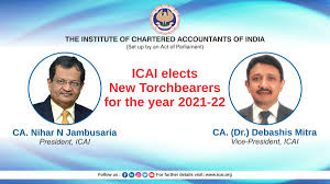 Institute Of Chartered Accountants Of India Icai On Twitter Icai Elects New Torchbearers Ca Nihar N Jambusaria Elected As President Ca Dr Debashis Mitra As Vice President Icai For The