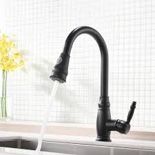 Gimili Wasserhahn Kuche Schwarz Fur Spule Kuchenarmatur Mit Ausziehbarer Brause Einhebelmischer Armaturen Amazon De Ba Water Tap Kitchen Taps Sink Mixer Taps
