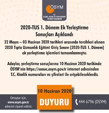 2013 lys yerleştirme sonuçları bugün açıklanması bekleniyor. Osym On Twitter 2020 Tus 1 Donem Ek Yerlestirme Sonuclari Aciklandi Https T Co Cmhpeww3lo