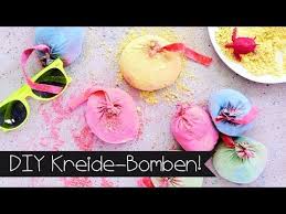 Kreidebomben Selber Machen Diy Outdoor Spiel Holi Pulver Youtube Kreide Selber Machen Basteln Kreide