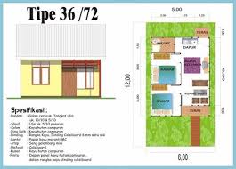 Keunggulan rumah ini selain harga yang lebih terjangkau juga sangat mudah. 46 Denah Dan Desain Rumah Type 36 60 72 Lengkap