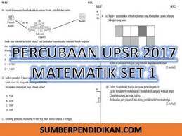 Koleksi soalan ramalan yang disediakan adalah merujuk kepada soalan percubaan upsr di seluruh negeri, oleh itu ia adalah mengikut format peperiksaan yang sebenarnya. Percubaan Upsr Matematik Set 1 Sumber Pendidikan