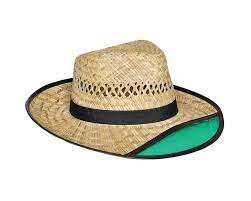 Dorfman Pacific Straw Tractor Hat With Green Built In Visor 390cos Tractor Hat Hats Visor