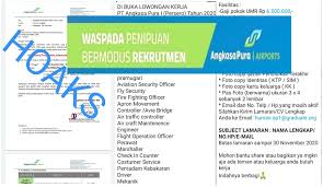 L.a language academy sangat recommended banget buat tes. Disnakertrans Waspadai Penipuan Informasi Lowongan Kerja Di Pt Angkasa Pura I Persero