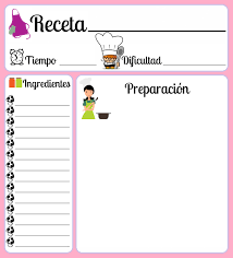 Consejos para cocinar con thermomix. Mis Siete Palabras Otro Modelo De Recetario Libros De Recetas Imprimibles Recetas Plantilla Receta