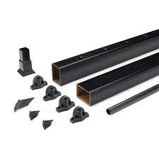 Trex select railing aluminum deck railing completer kit the aluminum component adds strength and ridigity to the top select rail item is new and refundable only before the item leaves the building and if different than described. Trex 6 Ft X 36 In Black Enhance Rail And Round Aluminum Baluster Horizontal Kit Bkrd0636henkhd The Home Depot