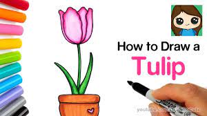 By caroline april 6, 2019, 2:06 pm if you're looking for a gorgeous mother's day gift for kids to make this year, this mother's day flower pot craft can't be topped. How To Draw A Tulip Easy Realistic Youtube