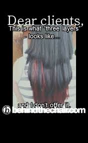 Btc Uncovers Exclusive Evidence Of The Mythic Three Layers Haircut Widely Believed To Be A Figment Of Hairstylist Humor Stylist Humor Hairdresser Humor