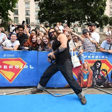 Jason Momoa rides into London for a Supergirl event at Marble Arch, giving fans another look at the DCU's next big-screen chapter. Momoa appears in Supergirl as the fan-favorite intergalactic bounty hunter