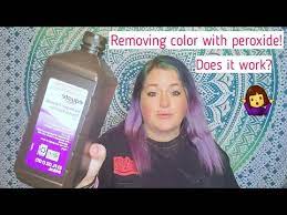 Place the towel around your shoulders. Removing Hair Color With Hydrogen Peroxide No Bleach Does It Work Youtube
