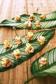 This dish is not nearly as hard as it looks. Wedding Ideas Planning Inspiration Tropical Food Caribbean Party Wedding Canapes