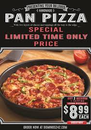 Buy 2 Medium 1 Topping Pizzas 8 99 Each Pan Pizza Domino Dominos Pizza