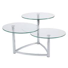 Chrome plated stainless steel legs. Cascade 3 Tier Swivel Table Modern End Tables Eurway