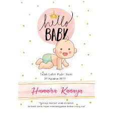 Kumpulan gambar tentang gambar ucapan kelahiran anak, klik untuk melihat koleksi gambar lain di kibrispdr.org. Kartu Ucapan Kelahiran Bayi Undangan Aqiqah Baby Shower Shopee Indonesia
