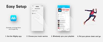 Amazon Com Mighty Vibe Spotify And Amazon Music Player Bluetooth Wired Headphones 1 000 Song Storage No Phone Needed Blue Home Audio Theater