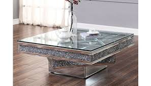 By meyer&cross (8) alphonse 37 in. Harmony Mirrored Coffee Table With Crystals